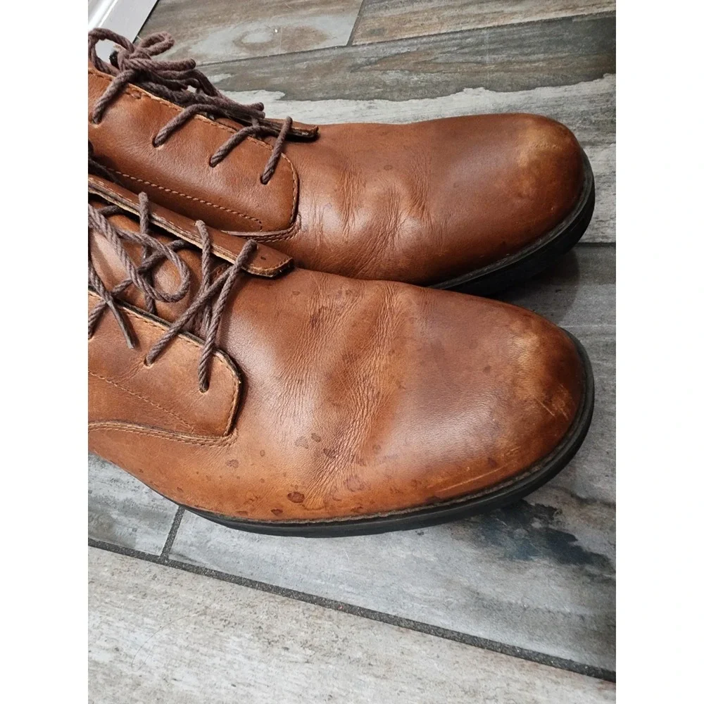 Timberland GSR Metro Brown Leather Oxford Waterproof Vibram Shoes 9M 78531